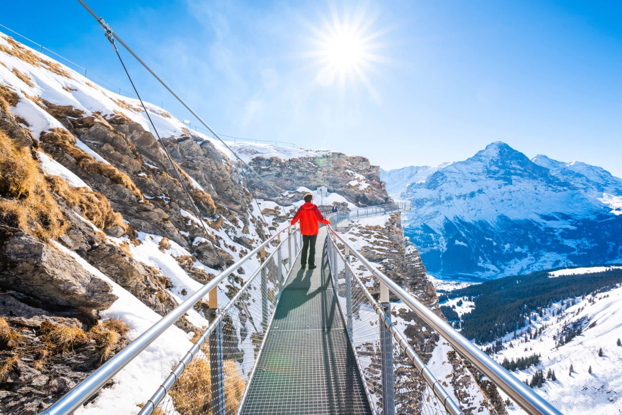 suspension bridge in Switzerland